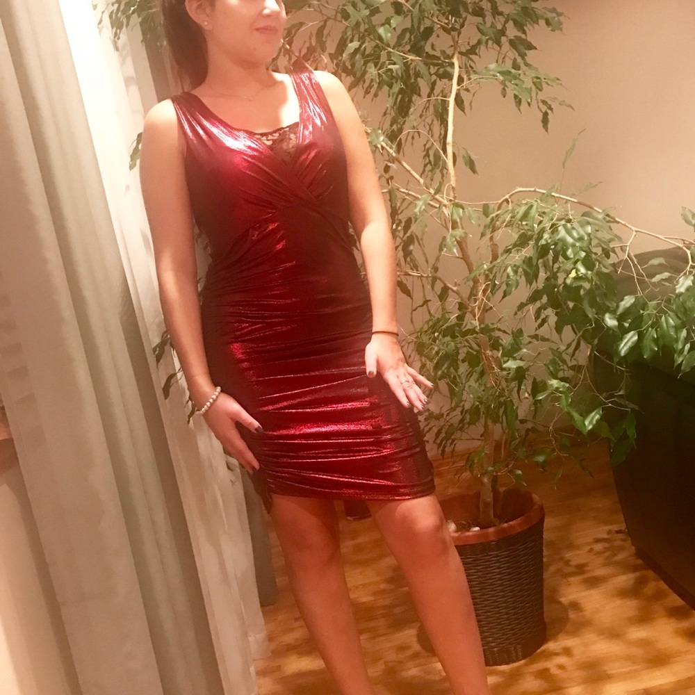 Cocktail sparking red dress